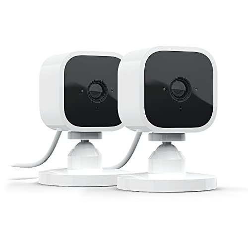 Blink Mini – Kompakte, smarte Plug-in-Überwachungskamera für innen, 1080p-HD-Video, Nachtsicht, Zwei-Wege-Audio, Bewegungserfassung; einfache Einrichtung, funktioniert mit Alexa – 2 Kameras (weiß)