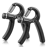 NIYIKOW 2er Set Handtrainer Unterarmtrainer, Einstellbarer Widerstand 10-60kg, Grip Griffkraft Trainer, Fingertrainer, Hand Unterarm Trainingsgerät, Für Sportler und Wiederherstellung der Hand