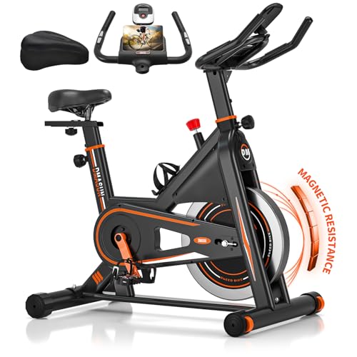 [2024 NEW] DMASUN Heimtrainer Fahrrad mit Magnetischem Widerstand, Ergometer Hometrainer Fahrrad mit LCD-Monitor, Kardio Training Cycling Bike Indoor, Belastbarkeit 160 kg Fitnessbike Zuhause