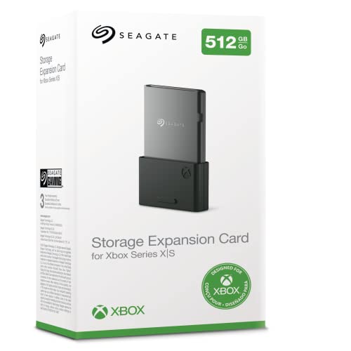 Seagate Speichererweiterungskarte Xbox Series X|S 512GB SSD, Plug and Play NVMe-Erweiterungs-SDD Xbox Series X|S, offiziel lizensiert, inkl. 2 Jahre Rescue Service, Modellnr.: STJR512400